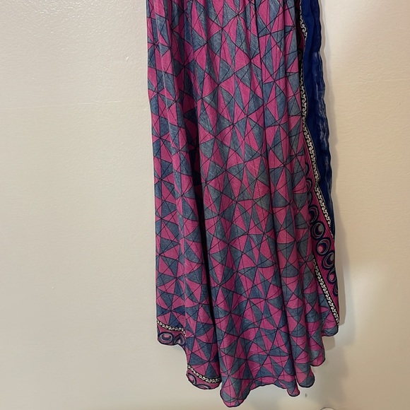 Contro corrente boho dress open back, spaghetti straps, elastic back, waist pink - Picture 6 of 10